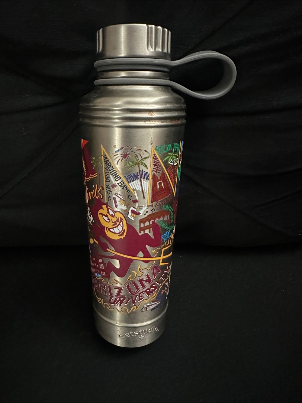 Catstudio Arizona State Stainless Steel  Silver Thermal Water Bottle